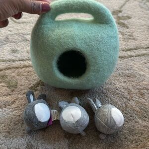 Lovevery babbler bunnies in burrow